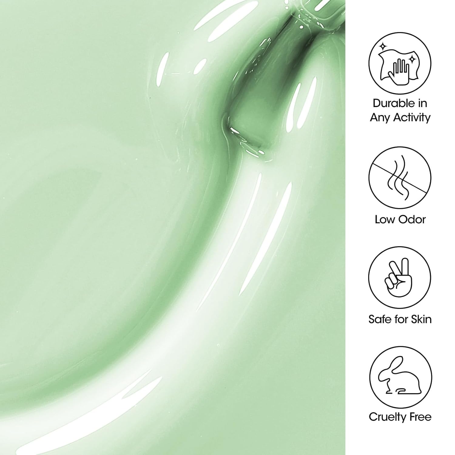 Gellen Gel Nail Polish 18Ml Jelly Mint Green Spring Translucent Pastel Sheer Soak Off UV for Nail Art at Home 0.61 Fl Oz-BrightBean Baby