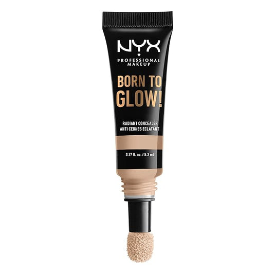 NYX PROFESSIONAL MAKEUP Born To Glow Radiant Concealer, Medium Coverage - Alabaster-BrightBean Baby
