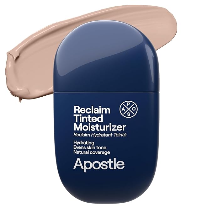 APOSTLE Reclaim Tinted Moisturizer for Men (11 Mobay) - Niacinamide, Vitamin E, Squalane, Hyaluronic Acid, Tinted Face Moisturizer For Men. Hydrates, Evens Skin Tone, Reduces Fine Lines, 1 Fl. Oz.-BrightBean Baby