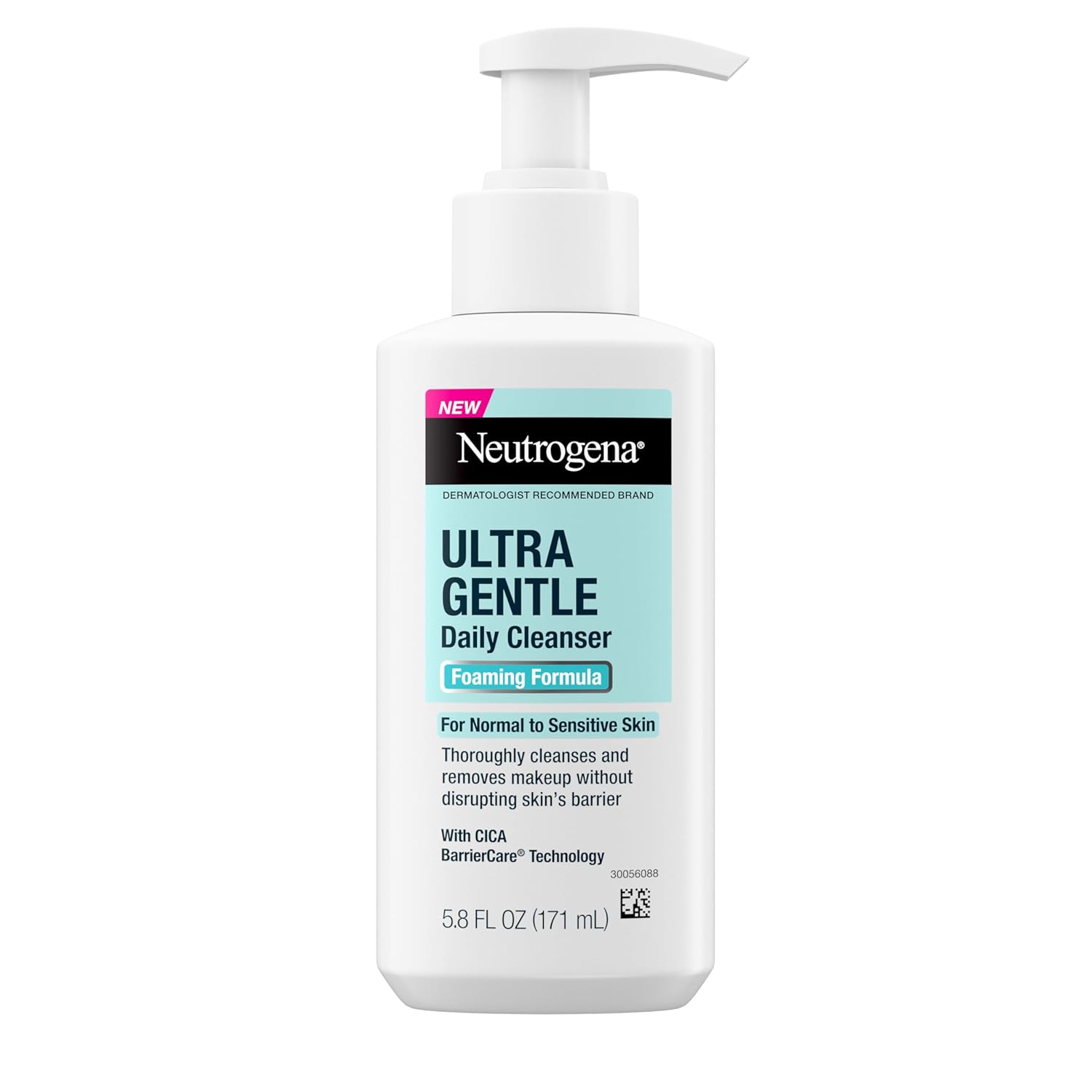 Neutrogena Ultra Gentle Foaming Facial Cleanser, Foaming Face Wash for Sensitive Skin, Gently Cleanses Away Dirt, Oil & Makeup Without Over Drying, Fragrance-Free, 5.8 fl. oz-BrightBean Baby