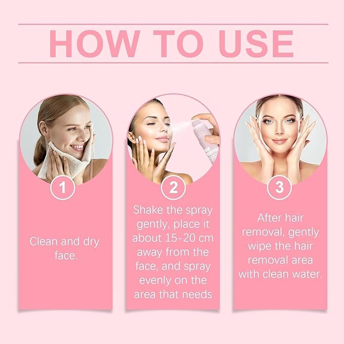 2pcs Hair Identifier Spray for Face Shaving, Skin Body Hair Identifying Spray With Razors,Hair identifier for Face Dermaplaning, Moisturizing and Skin Care Dermaplaner
