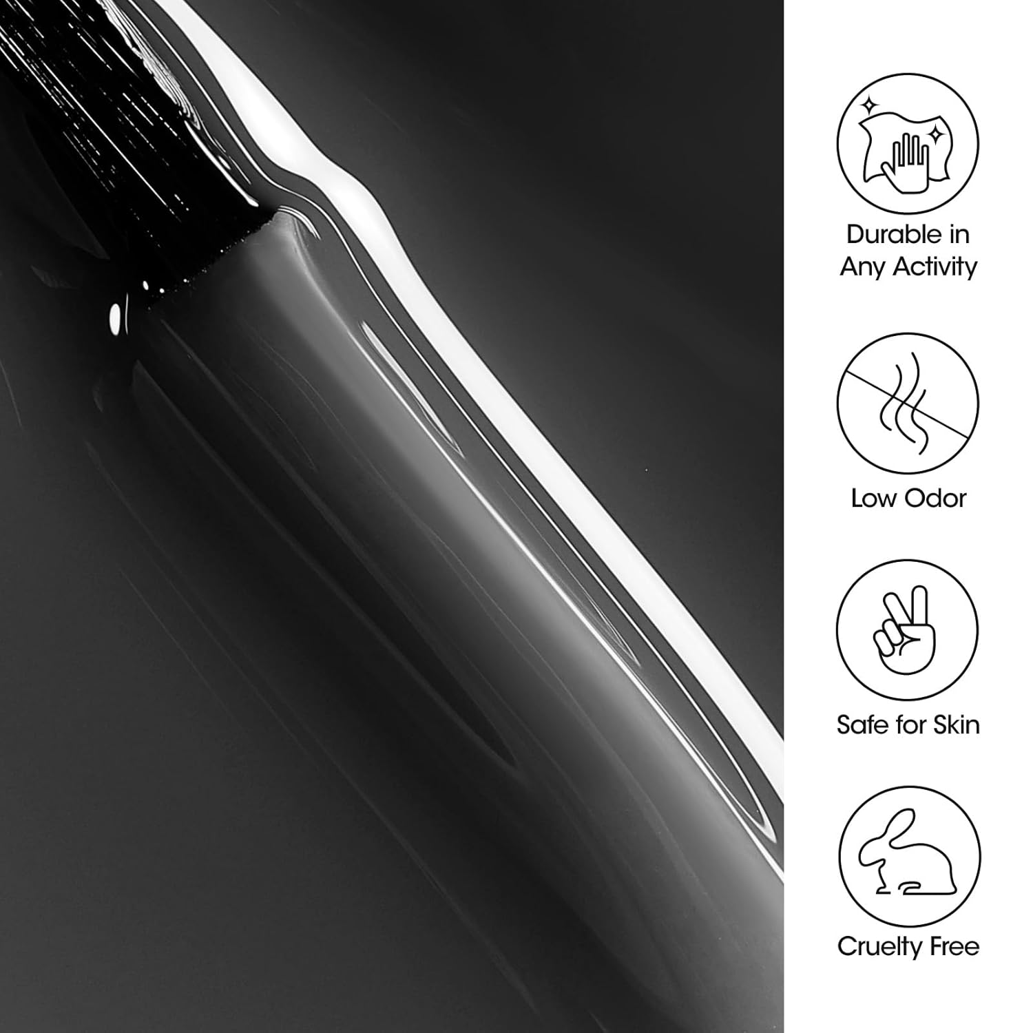 Gellen Black Gel Nail Polish 18ML 1Pc Sheer Classic Black Gel Polish Soak off UV Light Translucent Nail Polish Salon DIY Nail Art Manicure at Home Christmas Gifts, 0.61 Fl Oz-BrightBean Baby