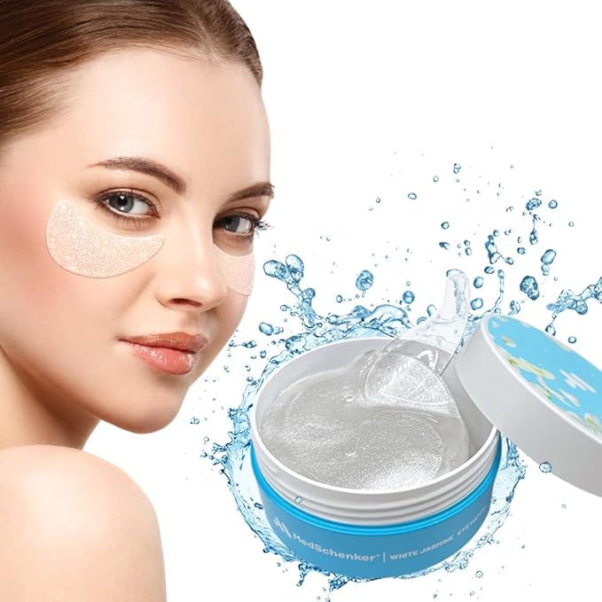 White Jasmine Eye Patches - Korean Eye Patches for Puffy Eyes - Collagen Eye Mask - Under Eye Patches Korean - Puffy Eyes and Dark Circles Treatment, Spa Masks for Women & Men - 60 pcs-BrightBean Baby