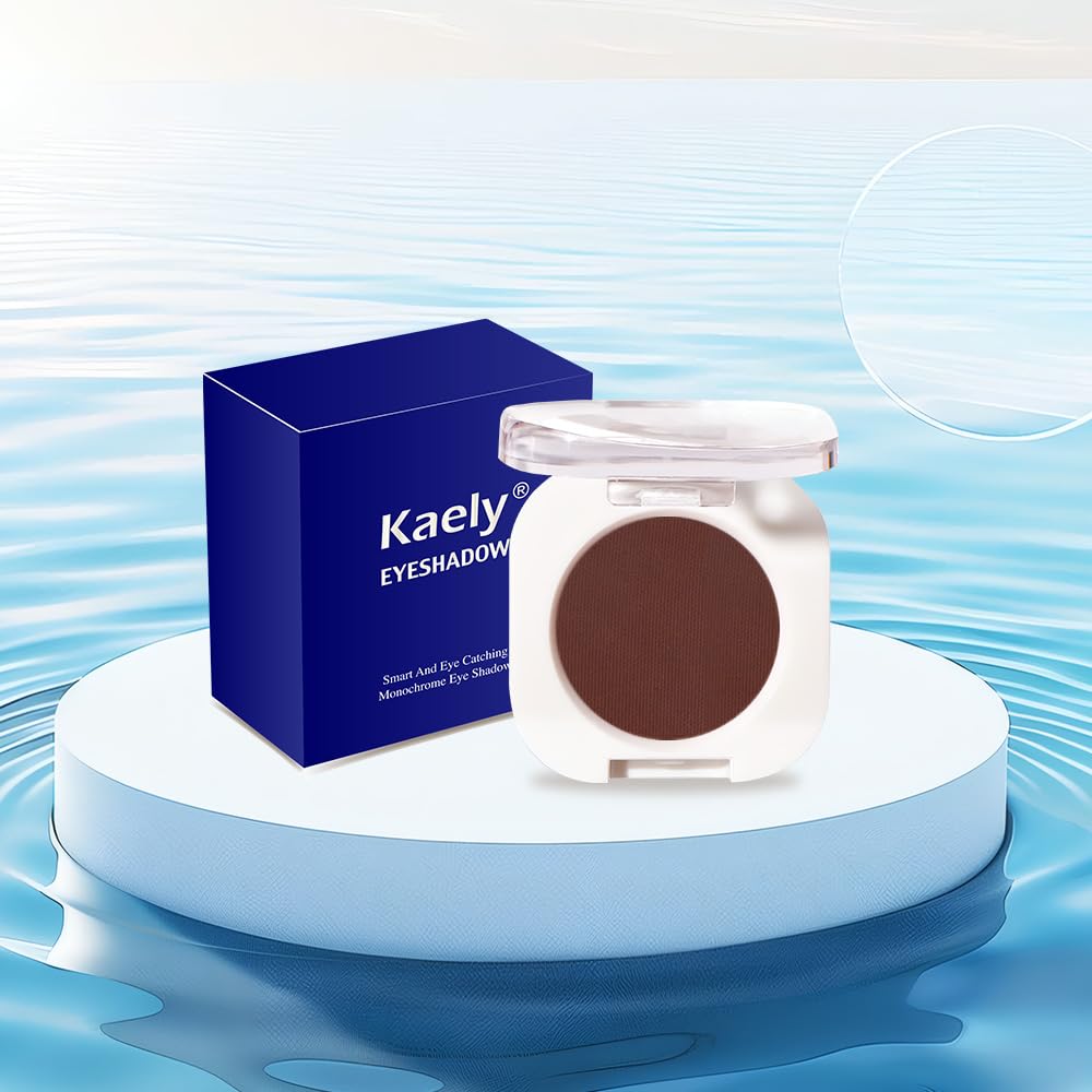 Single Matte Eye Shadow Palette Makeup, Coffee Matte Eyeshadow for Women, Monochrome Eye Shadow Makeup, Pigmented Waterproof Sombras Para Ojos, Vegan, Talc, Paraben & Cruelty Free, 27-BrightBean Baby