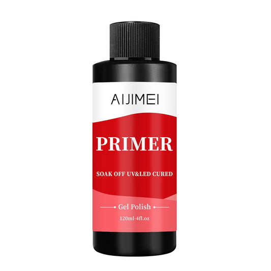 AIJIMEI 120ml Rapid-Dry Nail Primer, Nail Primer for Stronger Nails Enhances Adhesion & Shine Primer for Nail, Sensitive Skin Nail Care Compatible with All Polishes Nail Art 4fl.oz-BrightBean Baby