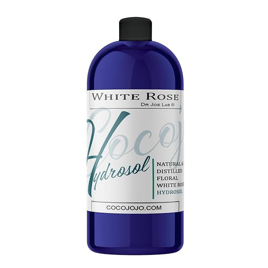 Dr Joe Lab White Rose Water Hydrosol - Pure Natural Distilled Bulgarian Rosewater Non-GMO Vegan Hydrating Toning Spray Mist Face Hair Skin Pores Locs Dreads - Packaging May Vary (32 oz)-BrightBean Baby