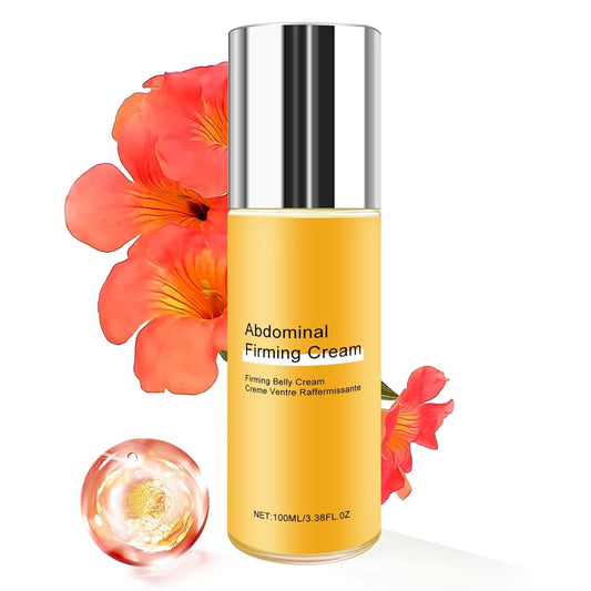 B Flat Belly Firming Cream - Stretch Mark Treatment - Clean and Gentle Belly Cream - Skin Tightening Cream for Cellulite for Stomach Mark & Thighs & Butt, Moisturizing Lifting Body Lotion-BrightBean Baby