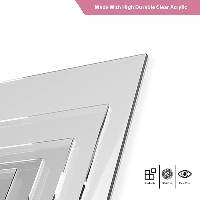 Boxup Makeup Organizer 3 Drawers,Makeup Organizers For Nail Polishers Clear Cosmetic Display Cases Stackable Storage Box With 3 Drawers For Vanity-BrightBean Baby