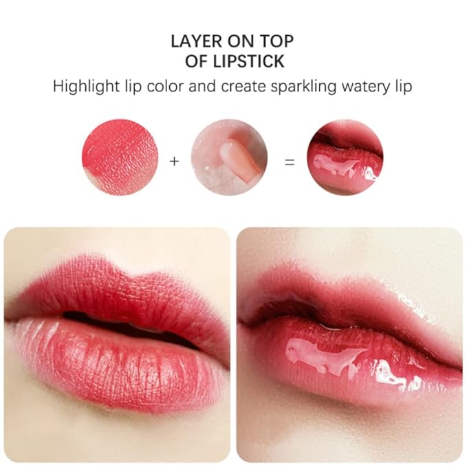 Yasovigi Hydrating Lip Oil Plumping Lip Tint Moisturizing Lip Gloss, Transparent Lip Balm Care Stick Nourishing Repairing Non-sticky, Moisture&Lighten Lip Lines (5 Colors Set)-BrightBean Baby