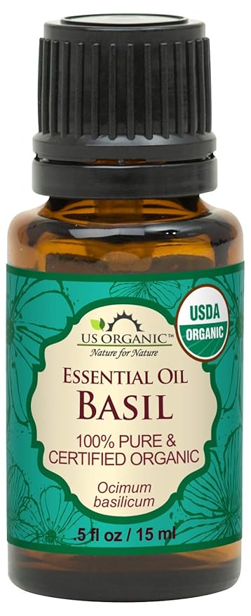 US Organic 100% Pure Basil Essential Oil - USDA Certified Organic, Steam Distilled, 15 ml-BrightBean Baby