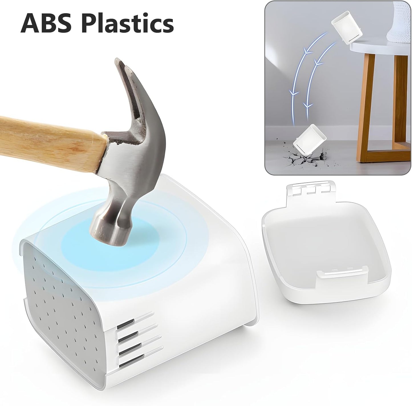 Toothbrush Holder Cup Wall Mounted Drill-Free for Bathroom Shower Electric Toothbrush Toothpaste Razor Holder Removable Waterproof Sturdy Self Draining, Tableware Holder for Kitchen(1pcs&White)-BrightBean Baby