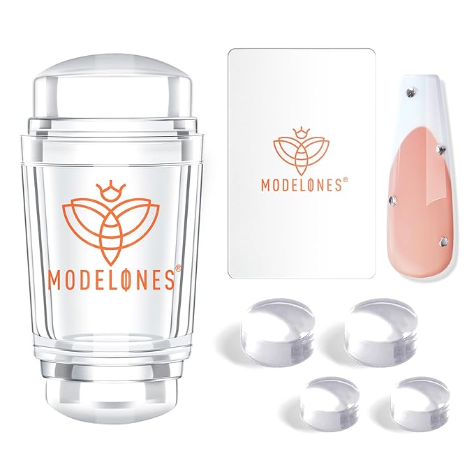 Modelones French Tip Tool- 6 Pcs Nail Stamp French Manicure Kit Suitable for DIY Together with Gel Nail Polish Art Tips Printing Tool Kit-BrightBean Baby