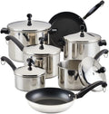 Farberware Classic Stainless Steel Cookware Set 15-Piece - Complete Kitchen Pots and Pans