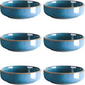 Selamica Ceramic 3.3 Inch Soy Sauce Dish Dipping Bowls Side Dishes Small Appetizer Pinch Bowls for Condiments, Sushi, Ketchup, BBQ-Set of 6(Ceylon Blue)