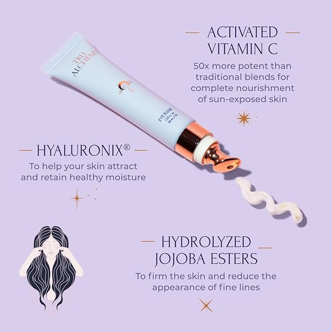 Tru Alchemy Eye Elixir Cooling Eye Treatment Cream - Dark Circle Eye Cream for Puffiness and Bags Under Eyes - Caffeine, Hyaluronic Acid, Vitamin C (2-Pack)-BrightBean Baby