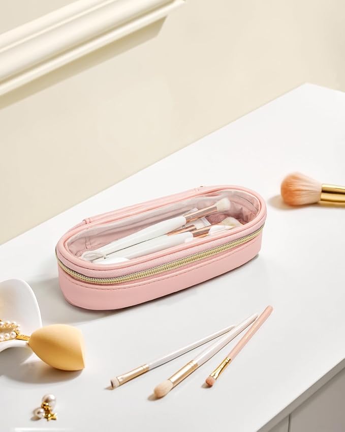 Clear Makeup Bag Small, TSA Approved Portable Toiletry Bag with Zipper Cosmetic Travel Bag Makeup Organizer Case Mini Makeup Pouch for Purse Car Organizer Bag for Women Men-BrightBean Baby