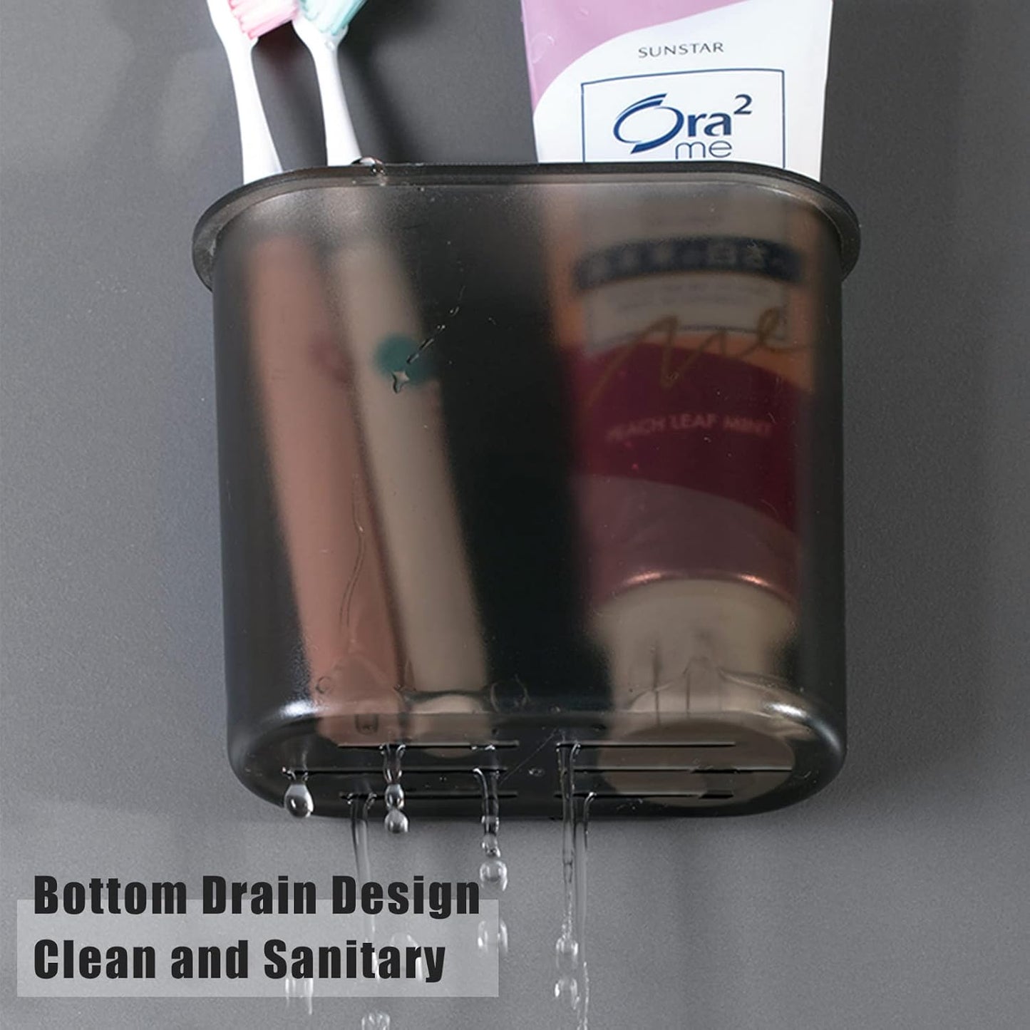 Toothbrush Holders Wall Mounted, Self Adhesive Tooth Brush Holder for Bathroom Electric Toothbrush Toothpaste Razor Bathroom Accessories(Clear)-BrightBean Baby