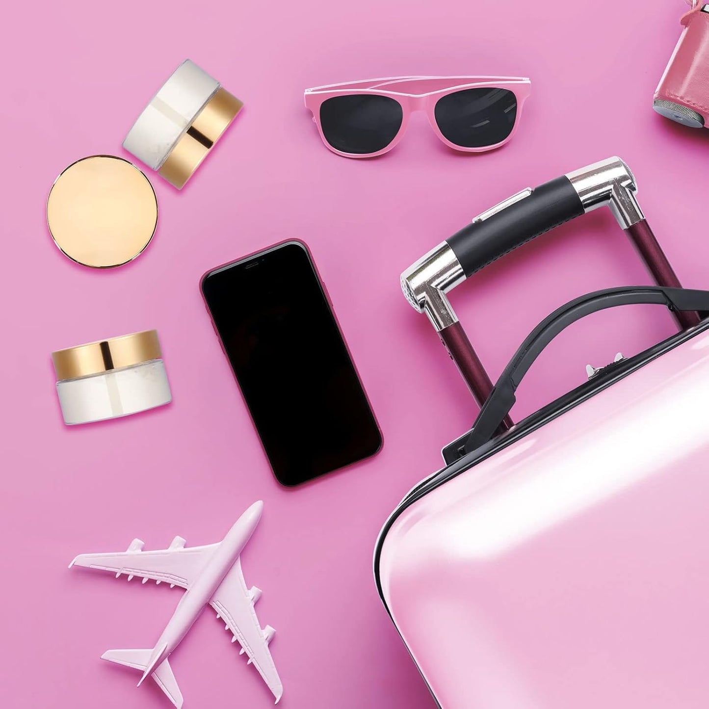 SATINIOR 100 Pcs Plastic Jars with Lids Small Containers Lids Wide Mouth Small Plastic Containers for Lotion Cream Rhinestones Body Butters Travel Storage(2 oz,Gold)-BrightBean Baby