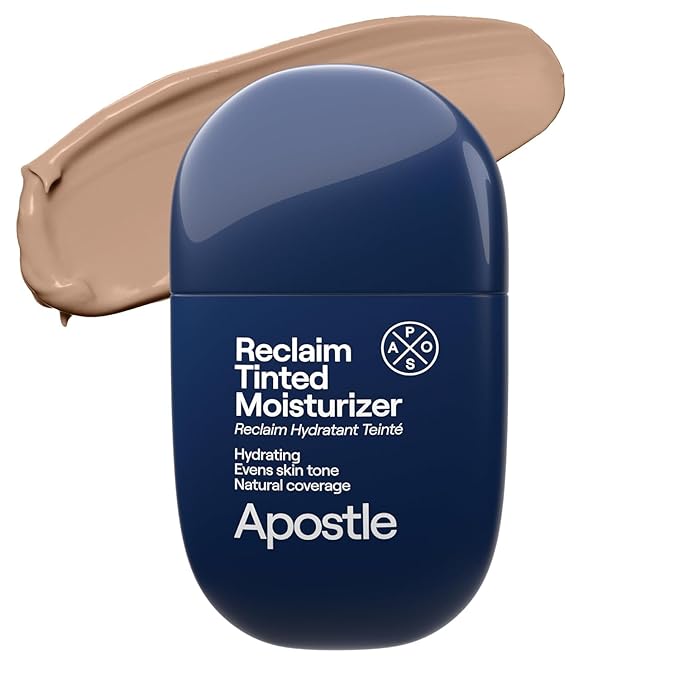 APOSTLE Reclaim Tinted Moisturizer for Men (7 Savanna La Mar) Niacinamide, Vitamin E, Squalane, Hyaluronic Acid, Tinted Face Moisturizer For Men.Hydrates, Evens Skin Tone 1 Fl. Oz.-BrightBean Baby