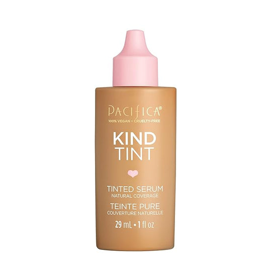Pacifica Beauty Kind Tint Tinted Serum, Skincare, Vegan Collagen, Hyaluronic Acid, Vitamin C, Niacinamide, Caffeine, Hydrating, Lightweight Foundation, Natural Dewy Skin, Shade 13, 1 fl oz (1 Count)-BrightBean Baby