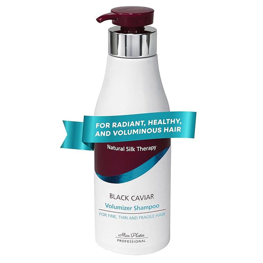 Mon Platin Professional Black Caviar Volumizer Hair Shampoo - For Fine, Thin, Fragile Hair - Enriched with Black Caviar, Hair Shampoo for Damaged hair, Volume Shampoo, SLS/Salt Free 500ML-BrightBean Baby