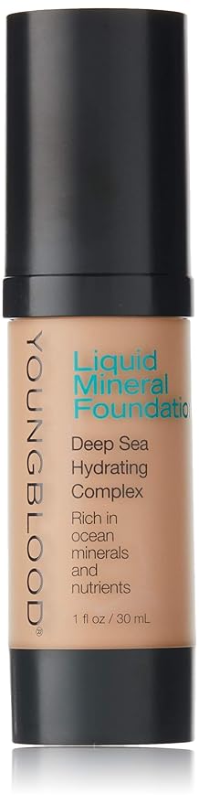 Youngblood Clean Luxury Cosmetics Liquid Mineral Foundation, Capri | Dewy Mineral Lightweight Full Coverage Makeup for Dry Skin Poreless Flawless Tinted Glow | Vegan, Cruelty Free, Gluten-Free-BrightBean Baby