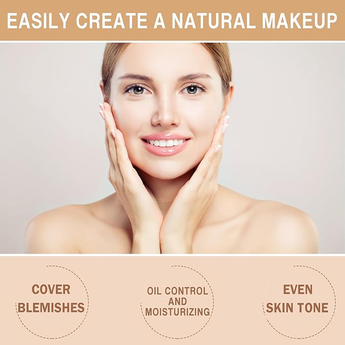 Skin Tone Adjusting CC Cream Spf 50, Colour Correcting Self Adjusting for Mature Skin, Moisturizing Skin, Primer, Concealer, Brightening Skin Tone（2Pcs Natural Color）-BrightBean Baby