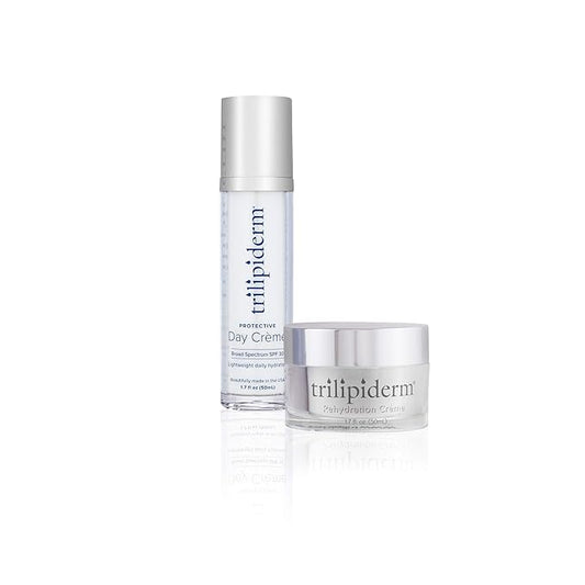 Trilipiderm Sightseer Bundle – Protective Day Cream Broad Spectrum SPF 30 and Rehydration Night Crème Set – Day and Night Protection, Hydration and Renewal Travel Size-BrightBean Baby