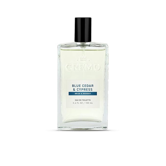 Cremo Cologne for Men - Blue Cedar & Cypress Mens Cologne Spray- A Woodsy Scent with Notes of Lemon Leaf, Cypress and Cedar, Fragrances For Men, 3.4 Fl Oz-BrightBean Baby