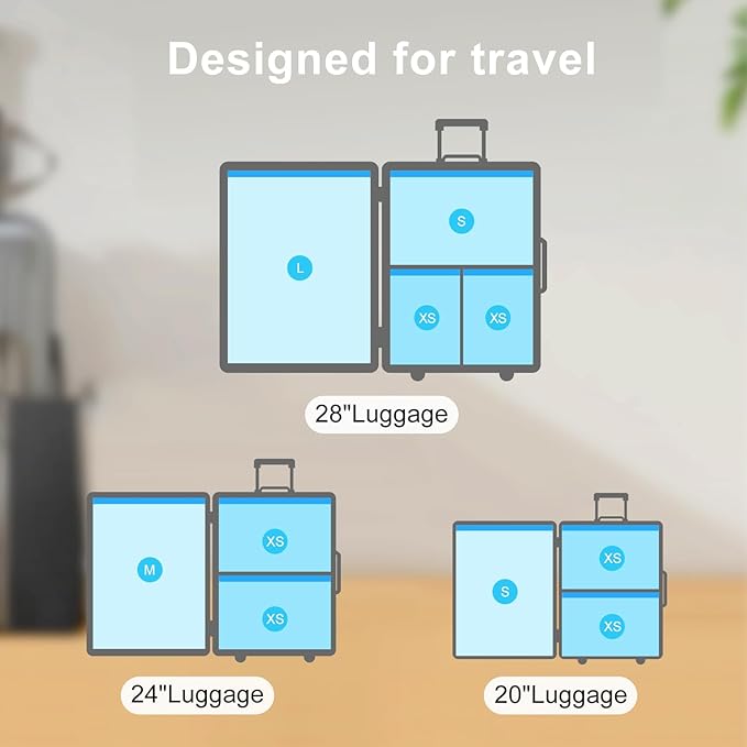 Travel Vacuum Bags with Portable Electric Pump (Combo 8 Pack)