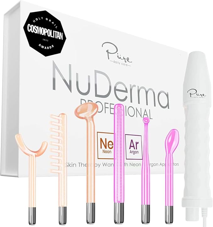 NuDerma Professional Skin Therapy Wand - Portable Skin Therapy Machine with 6 Neon & Argon Wands – Boost Your Skin – Clear Firm & Tighten-BrightBean Baby