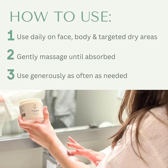 Yobee Body & Face Moisturizing Cream for Dry, Sensitive Skin | Probiotic extracts, Honey, Turmeric, Vitamin B12, Ceramides, Shea Butter | Fragrance Free | For Kids & Adults (2)-BrightBean Baby