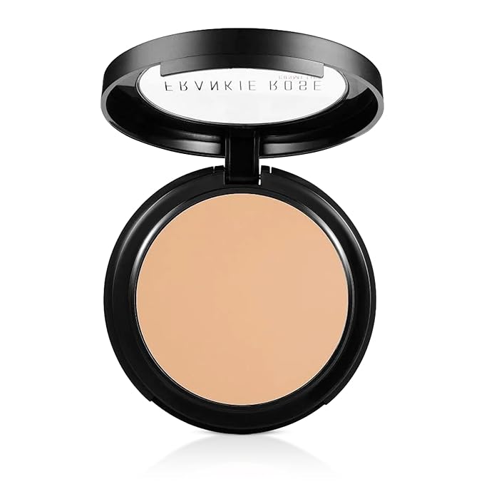 Frankie Rose Cosmetics Powder Foundation – Full Coverage Face Powder For Pores & Imperfections, Evens Out Skin Tone & Shine-Control | 58 Grams (Silk)-BrightBean Baby