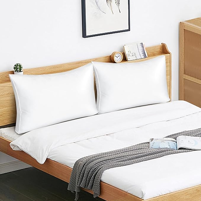EIUE Bed Pillows Queen Size - Down Alternative Sleeping Pillows 2 Pack White