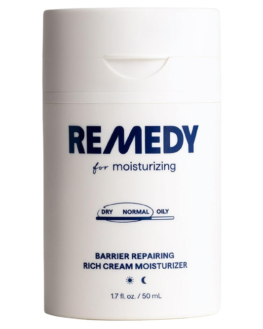 Remedy for Rich Moisture - Barrier Repairing Rich Cream Moisturizer for Normal to Dry Skin - Quadruple Ceramide Complex, Peptides, Squalane, Glycerin- By Dermatologist Dr. Shah, 1.7 fl. oz-BrightBean Baby