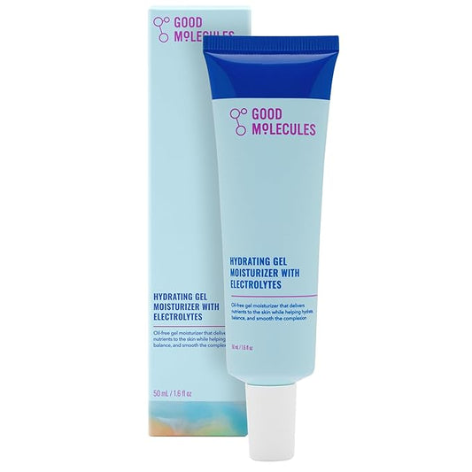 Good Molecules Hydrating Gel Moisturizer - Oil Free Face Moisturizer for Oily Skin With Ultra Hydrating Electrolytes to Rejuvenate, Skin Care for Face-BrightBean Baby