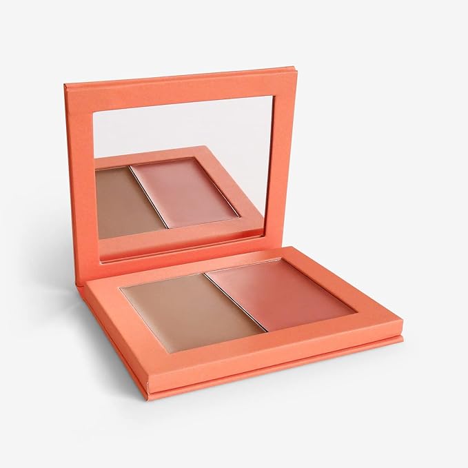 Makeup Cream Blush + Bronzer Refillable Palette - 8g - 0.282 Oz. - Long Lasting, Easy to Use, for a Radiant, Natural, Luminous Skin-BrightBean Baby