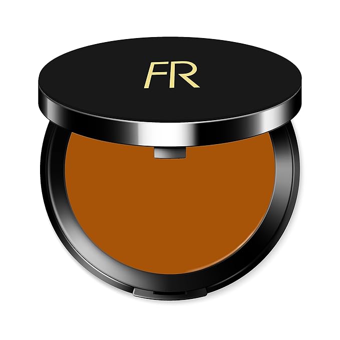Cream To Powder Foundation by Flori Roberts, Full Coverage for Women of Color or Deeper Skin Tones, Long Lasting Makeup, Matte Finish, Covers Uneven Complexion and Hides Imperfections, 0.30 oz-BrightBean Baby