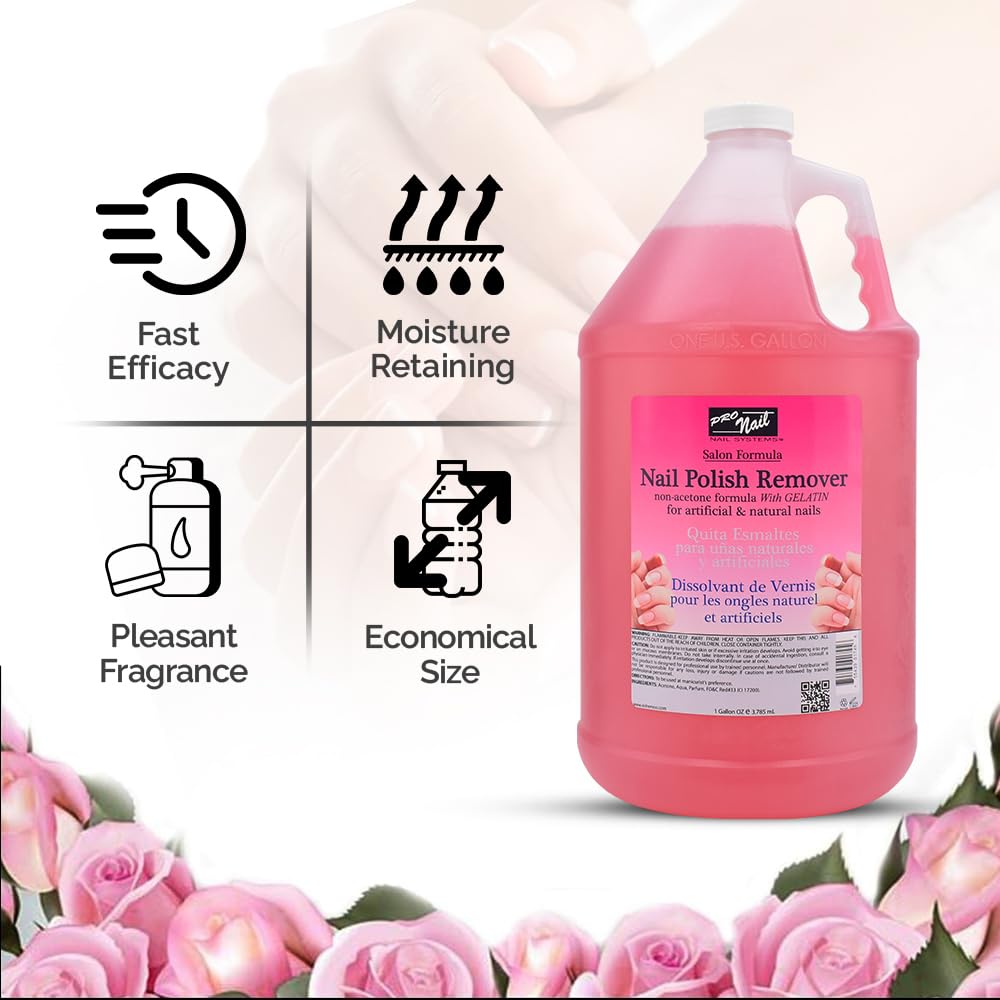 PRONAIL - Non-Acetone Nail Polish Remover Professional, Maximum Strength, 1 Gallon-BrightBean Baby