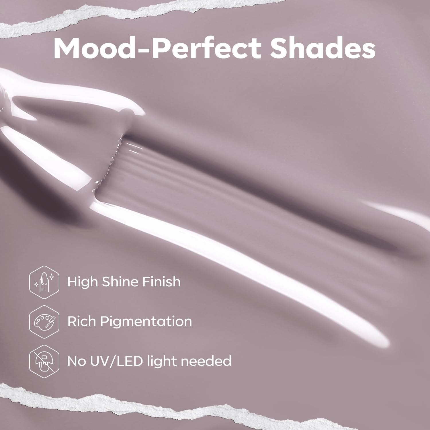 modelones Gray Nail Polish, Light Grey 15 ml Quick Dry Nail Lacquer Strengthener Long Last Shine Fingernail Toe Nail Art DIY Home Travel Manicure Gift for Women Girls 0.5 Fl Oz-BrightBean Baby