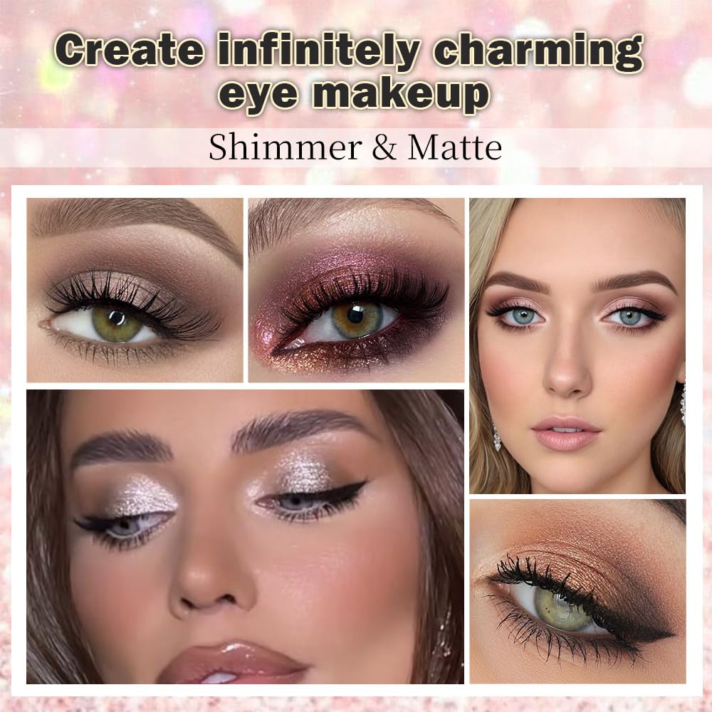 Eye Shadow Palette,Nude Silver Gray Cream Eyeshadow Makeup Pallets for Women Natural Eyeshadows for Eyes Long Lasting Naturing-Looking-BrightBean Baby