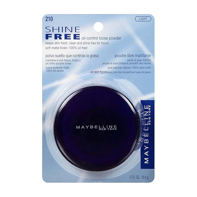 Maybelline New York Shine Free Oil Control Loose Powder, Light [210] 0.7 oz (Pack of 3)-BrightBean Baby