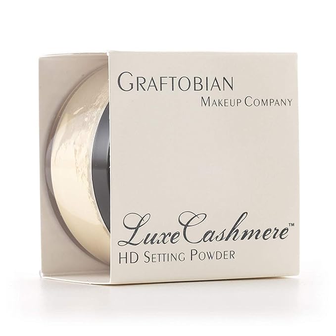 Graftobian HD LuxeCashmere Setting Powder - Banana Creme Pie (0.7 oz) - No Flashback, Matte, Silky Smooth Finish-BrightBean Baby