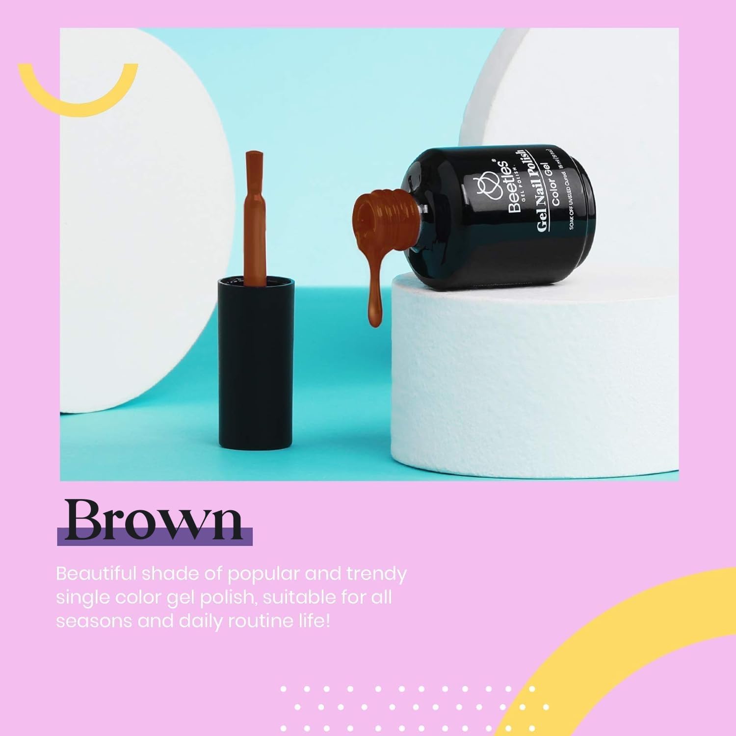 Beetles Burgundy Red Gel Polish – Blanchett Maroon Gel Nail Polish, 15ml Dark Plum Red Color UV Lamp Soak Off Manicure DIY at Home Nails Gifts for Women-BrightBean Baby