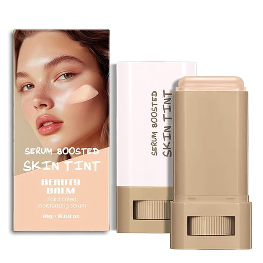 Beauty Balm Serum Boosted Skin Tint – Hydrating Tinted Moisturizer, Lightweight Solid Tinted Foundation Stick for Flawless, Sheer to Medium Coverage, Radiant & Dewy Finish, All-Day Wear (4#, 1)-BrightBean Baby