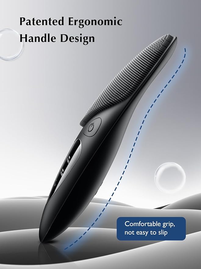 COSLUS Face Scrubber Facial Cleansing Brush: Silicone Portable Waterproof Rechargeable Face Wash Brush, 4 Cleansing Modes, Electric Face Exfoliator for Men Women Cleaning, Exfoliating, Massaging-BrightBean Baby