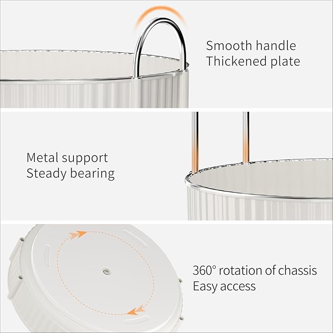 Rotating Makeup Organizer for Vanity,3 Tier High-Capacity Skincare Clear Make Up Storage Perfume Organizers Cosmetic Dresser Organizer Countertop 360 Spinning-BrightBean Baby