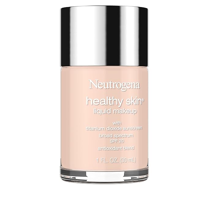 Neutrogena Healthy Skin Liquid Makeup Foundation with Broad Spectrum SPF 20 Sunscreen, Medium Coverage Foundation with Nourishing Pro-Vitamin B5, Natural Ivory 20, 1 fl. oz-BrightBean Baby