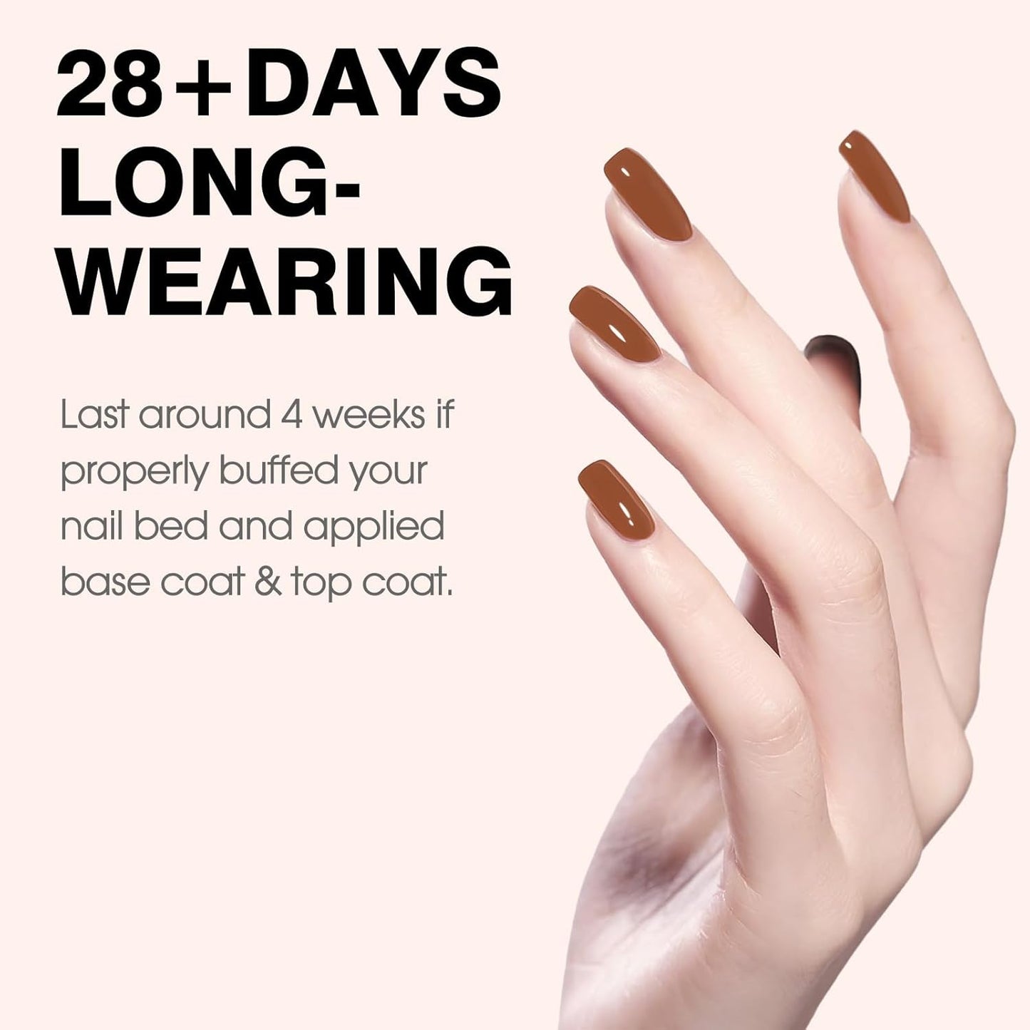 CANNI Brown Gel Nail Polish, 1Pcs Caramel Coffee Brown Color High Gloss Soak Off UV Nail Polish Gel Manicure Salon DIY-BrightBean Baby