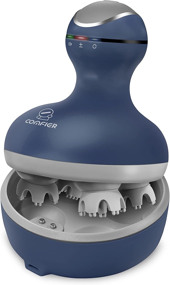 COMFIER Cordless Electric Scalp Massager with Mutlti-Modes Vibration, Handheld Cat Head Massager for Pets, Portable Dog Head Massage for Deep Clean and Stress Relax-BrightBean Baby